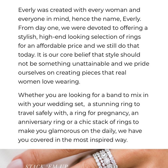 🎉SALE!🎉Everly “diamond” rings - wedding band set - Picture 8 of 8